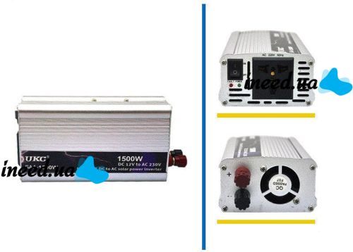 Автомобільний перетворювач напруги UKC SAA - 1500W 12V-230V 1500W авто інвертор в коробці