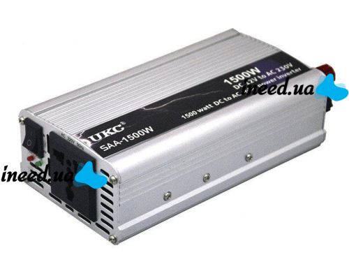 Автомобільний перетворювач напруги UKC SAA - 1500W 12V-230V 1500W авто інвертор в коробці