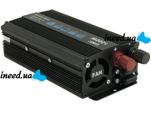 Автомобільний інвертор UKC SSK 1200W перетворювач напруги, 12В 220В 1200Вт