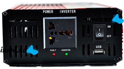 Автомобільний перетворювач напруги UKC BR-3000M 24V-220V 3000W авто інвертор з функцією плавного пуску