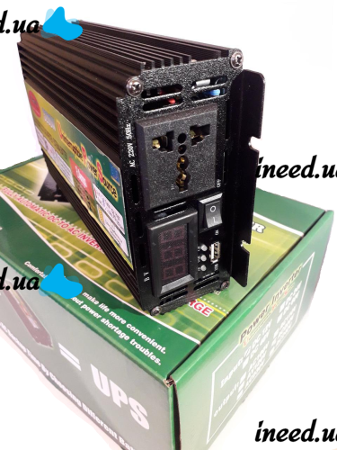 Автомобільний перетворювач напруги Wimpex 12v-220v 3200W інвертор C зарядним від мережі 220 8A