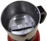 Electric Coffee Grinder for home Domotec MS-1108 3 speeds 250W, Grinder of coffee beans, nuts and spices 250 ml stainless steel Red