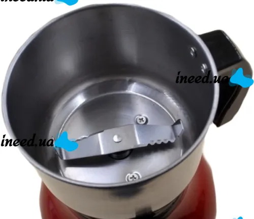 Electric Coffee Grinder for home Domotec MS-1108 3 speeds 250W, Grinder of coffee beans, nuts and spices 250 ml stainless steel Red