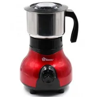 Electric Coffee Grinder for home Domotec MS-1108 3 speeds 250W, Grinder of coffee beans, nuts and spices 250 ml stainless steel Red