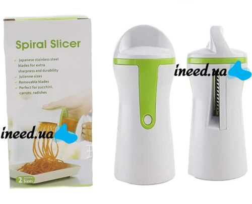 Ручная терка овощерезка GRATER Sunkist Spiral Sliser, Спиральная терка для морковки по-корейски, овощей и фруктов, Спиральный слайсер Зеленый