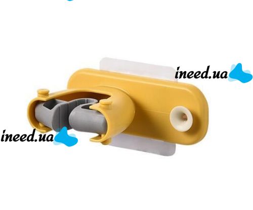 Wall-mounted Non-slip Organizer Holder for Mops and Brushes Qstexpress Mopholder, Adjustable Self-adhesive Mop Holder mop holder