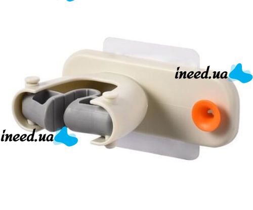 Wall-mounted Non-slip Organizer Holder for Mops and Brushes Qstexpress Mopholder, Adjustable Self-adhesive Mop Holder mop holder