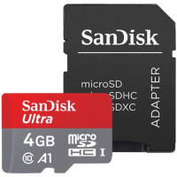 SanDisk Ultra 4GB class 10 microSD card with SDHC adapter SDXC adapter