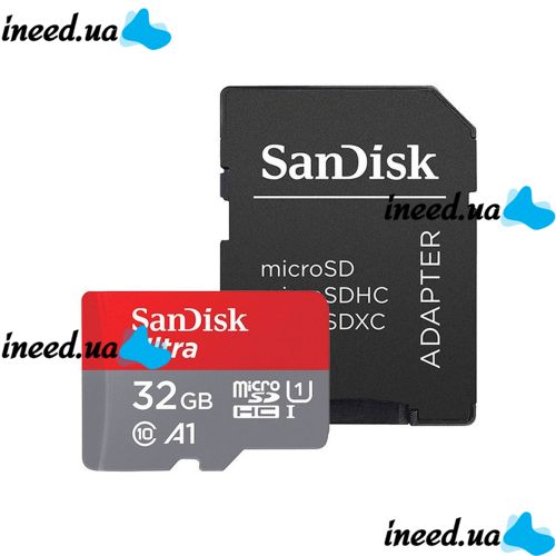 SanDisk Ultra 32GB class 10 microSD card with SDHC adapter SDXC adapter