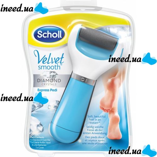 Electric Roller file for feet and feet Scholl Velvet Smoooth Express Pedi, Electric pumice stone for pedicure with roller, Sholl, Shol