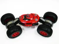 Stunt car shifter Dance Monster RQ-2028 Red on radio control, Transformer all-terrain vehicle on the control panel, Red