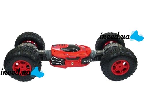Stunt car shifter Dance Monster RQ-2028 Red on radio control, Transformer all-terrain vehicle on the control panel, Red