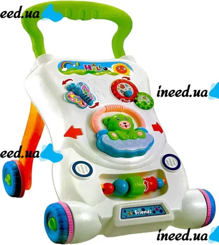 Children's Educational Walker Wheelchair Qichun Toys 696-R15 2in1, Children's Walker Children Music Walker on Wheels with Musical Effects for Children
