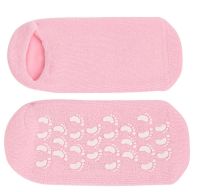 Moisturizing Gel Socks for pedicure SPA Gel Socks Pink, Cosmetic Socks for SPA Treatments with anti-slip coating and Moisturizing gel