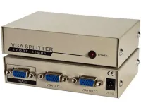Сплиттер VGA KV-FJ1502A Splitter, Коммутатор 150MHz 2 Port два порта с адаптером разветвитель VGA