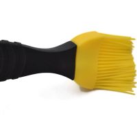 Набір кондитерських силіконових кистей Better Brush з 3 штук з пластиковою ручкою для змазування їжі, випічки, кулінарні пензлики для кухні Жовті