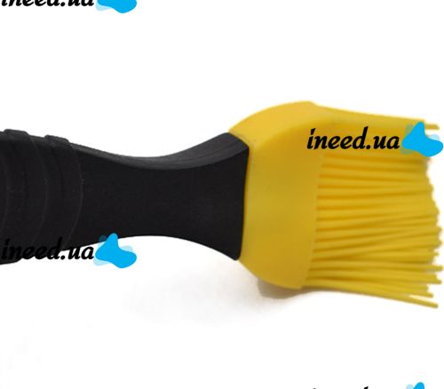 Набір кондитерських силіконових кистей Better Brush з 3 штук з пластиковою ручкою для змазування їжі, випічки, кулінарні пензлики для кухні Жовті