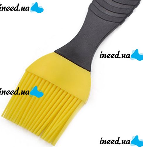 Набір кондитерських силіконових кистей Better Brush з 3 штук з пластиковою ручкою для змазування їжі, випічки, кулінарні пензлики для кухні Жовті