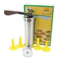 Професійний кондитерський шприц прес для печива і крему Biscuits EL-2066 11 насадок, Шприц пістолет для десертів і тіста з насадками