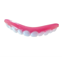 Removable veneers for Perfect smile veneers teeth with a case. Hollywood smile false teeth, mouthguards, dental pads top, bottom