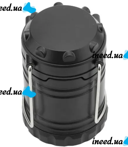 Світлодіодний кемпінговий ліхтар Power Line WF86 30LED від батарейок 3W, розкладна лампа ліхтарик на батарейках для аварійного освітлення 3Вт Чорний