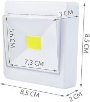 Світлодіодний настінний LED світильник COB UP! LP-9102E на батарейках light switch бездротовий переносний вимикач, підсвічування на магніті липучці