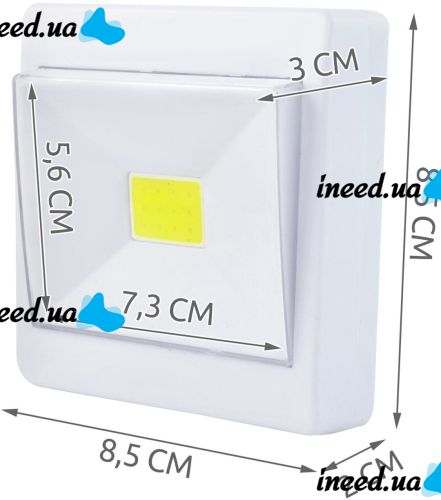 Світлодіодний настінний LED світильник COB UP! LP-9102E на батарейках light switch бездротовий переносний вимикач, підсвічування на магніті липучці