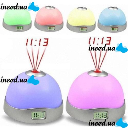 Часы с проектором на потолок, ночник с проекционными часами Night light 2091 Часы-Ночник звездное небо