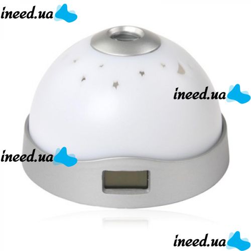 Часы с проектором на потолок, ночник с проекционными часами Night light 2091 Часы-Ночник звездное небо