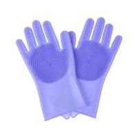 Рукавички губка з ворсинками для миття посуду, універсальні Kitchen Gloves, силіконові рукавички з щіткою для тварин, рукавички губки кухонні