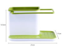 Кухонний органайзер для мийних засобів на раковину Kitchen Shelf Sink Tidy 3 в 1, Універсальний органайзер для кухонного приладдя на мийку