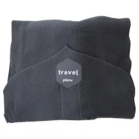 Дорожная подушка-шарф для шеи Supretto Travel Pillow для путешествий, Туристическая флисовая подушка в дорогу и для сна в машину Серая