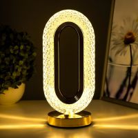 Creatice Table Light Lamp 14 Touch Night Light, LED Lamp Crystal Lamp on Acrylic Stand 3 Modes
