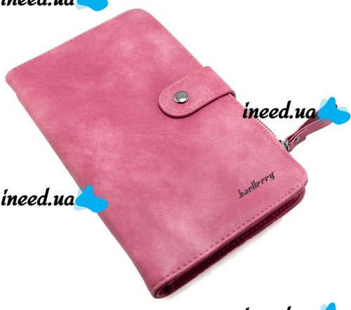 Жіночий гаманець клатч Baellerry Miracle JC224 Pink з відділенням для телефону, жіноче портмоне на 17 відділень для купюр і монет Рожевий
