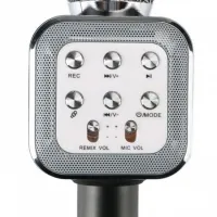 Wster WS-1818 Bluetooth USB AUX FM Wireless Karaoke Microphone with Built-in Speaker and Battery Powered Voice Changer in Case WS1818