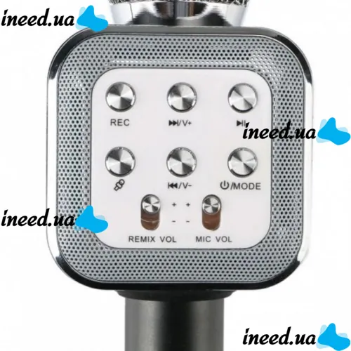 Wster WS-1818 Bluetooth USB AUX FM Wireless Karaoke Microphone with Built-in Speaker and Battery Powered Voice Changer in Case WS1818