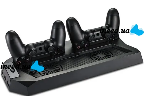 PS4 Slim, Pro Skytech 5 in 1 Game Console Stand Charging Dock for Playstation 4 Joysticks Stand with Cooling and USB Hub