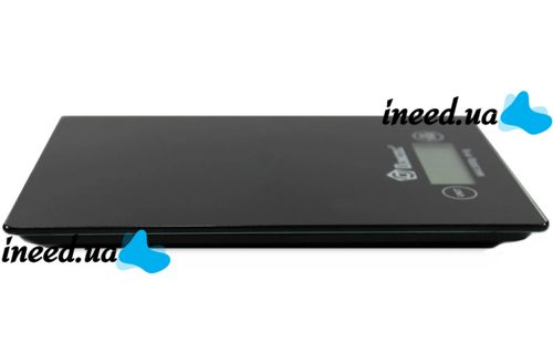 Кухонні електронні ваги Domotec MS-912 від 1 гр до 7 кг, прямокутні сенсорні ваги MX - 402 з плоскою платформою для зважування продуктів чорні