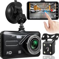 Автомобільний відеореєстратор 4 " Full HD сенсорний екран DVR BT - 100 на 2 Камери заднього виду Універсальний авторегістратор з двома камерами