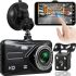 Автомобильный Видеорегистратор 4" Full HD сенсорный экран DVR BT-100 на 2 камеры заднего вида Универсальный авторегистратор с двумя камерами