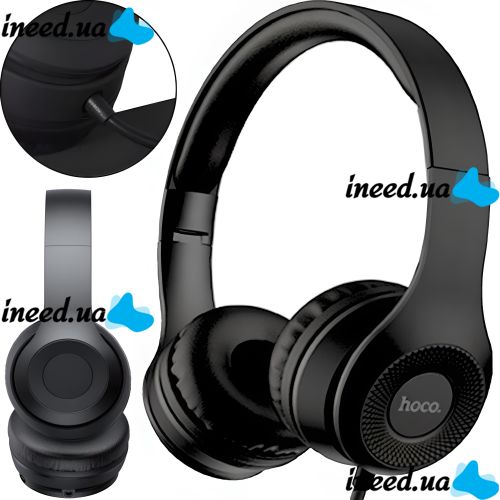 Overhead Wired Headphones with Microphone Hoco Graceful Charm W21, Full-size Gaming Headphones for Computer and Phone with Headset 96430