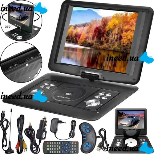 Opera OP-1580 20" inch Digital Car DVD Player, Portable Rotary T2 TV Player Opera Book with Joystick and Remote Control NS-1580