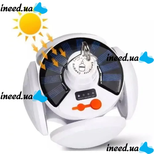 Универсальный складной фонарь Solar Emergency Charging Lamp BL-2029 подвесная LED лампа для кемпинга с USB, аккумуляторная на солнечной батареи