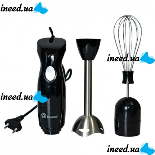 Submersible Hand Blender DOMOTEC MS-5103 Black 500W 3 in 1 Universal Black Domotec, Electric whisk, chopper with bowl