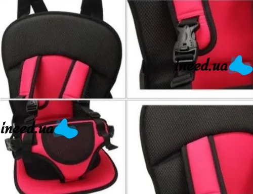 Child Frameless car seat Multi Function Car Cushion Red, Universal car seat for a child in a car up to 25 kg, Comfortable car seat