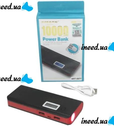 Portable charger PINENG PN-968 Power Bank 10000 mah with LCD display