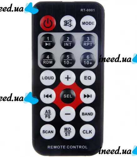 Universal car radio 1DIN ISO Pioneer MP3-3881 with touch buttons and remote control, Touch radio player in the car with USB and SD