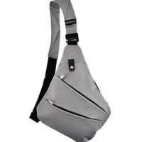Тактическая нагрудная сумка мессенджер Cross Body однолямочная, Водонепроницаемая мужская барсетка через плечо, Сумка Кросс боди, Серая