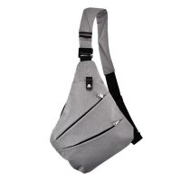 Тактическая нагрудная сумка мессенджер Cross Body однолямочная, Водонепроницаемая мужская барсетка через плечо, Сумка Кросс боди, Серая
