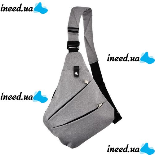 Тактическая нагрудная сумка мессенджер Cross Body однолямочная, Водонепроницаемая мужская барсетка через плечо, Сумка Кросс боди, Серая